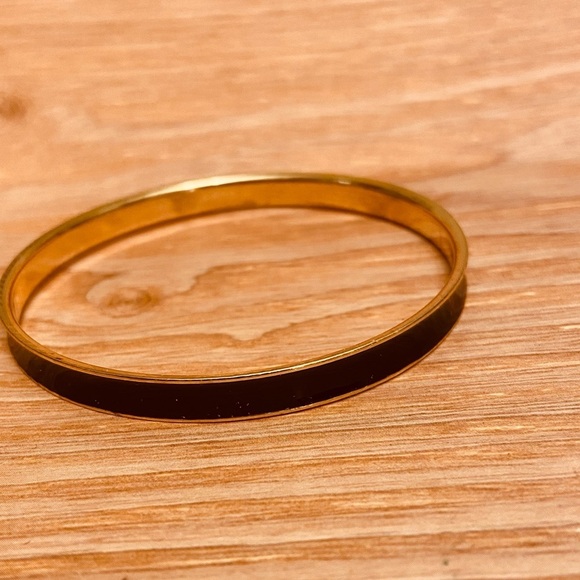 Women’s Black and Gold Three Piece Bangle Bracelet Set. - Picture 3 of 6